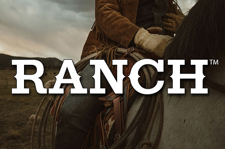 Ranch, a Slab Serif Font by FontMesa