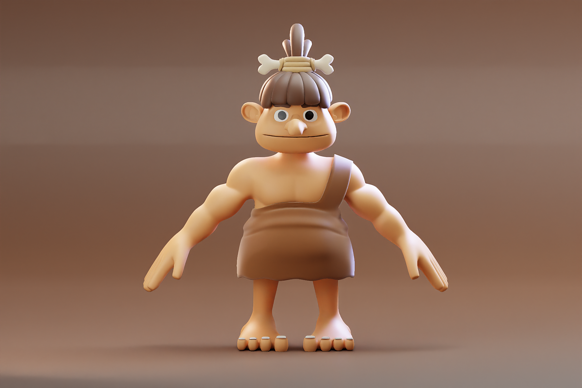 Stone Age Primitive 3D Characters, a Characters & Person 3D Model by Dudukbersama (Photo 5 of 7)