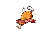 Fried Chicken Logo Design Modern, a Branding & Logo Template by Megafox Studio (Thumbnail 1 of 2)