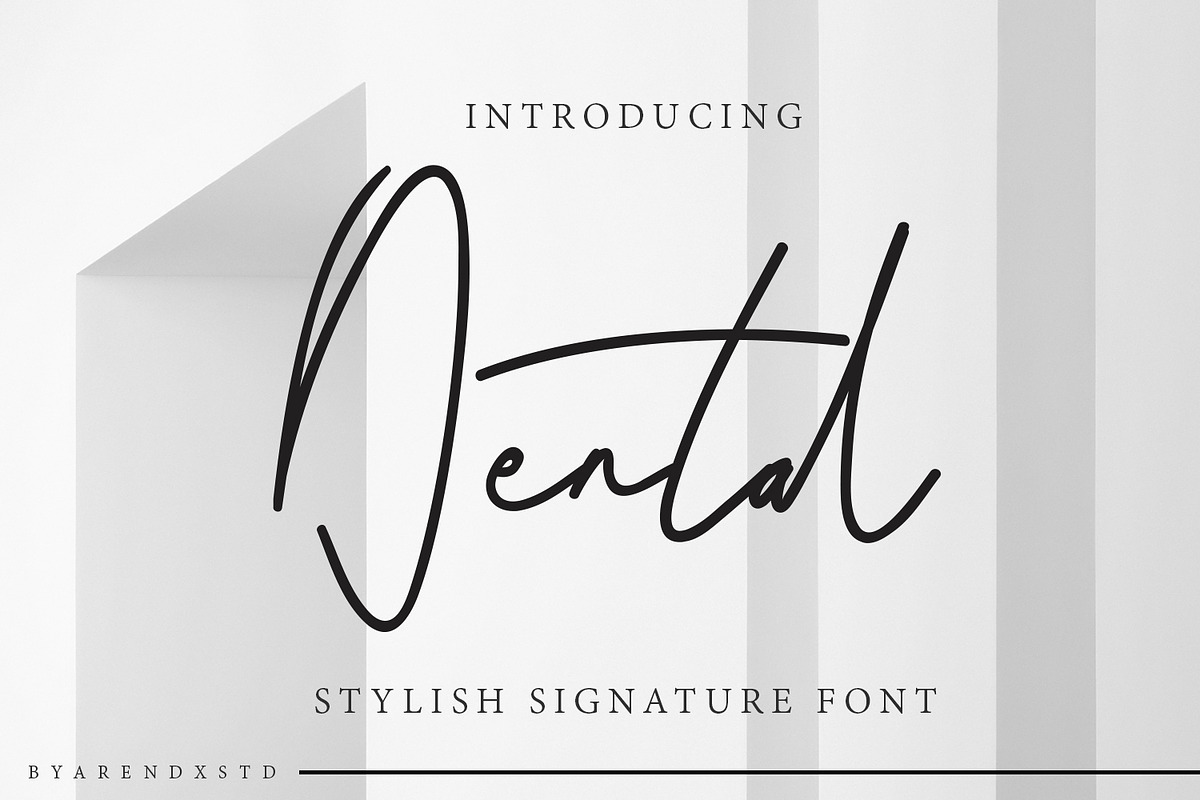 Dental - Signature Font, a Script Font by Arendxstudio (Photo 1 of 8)
