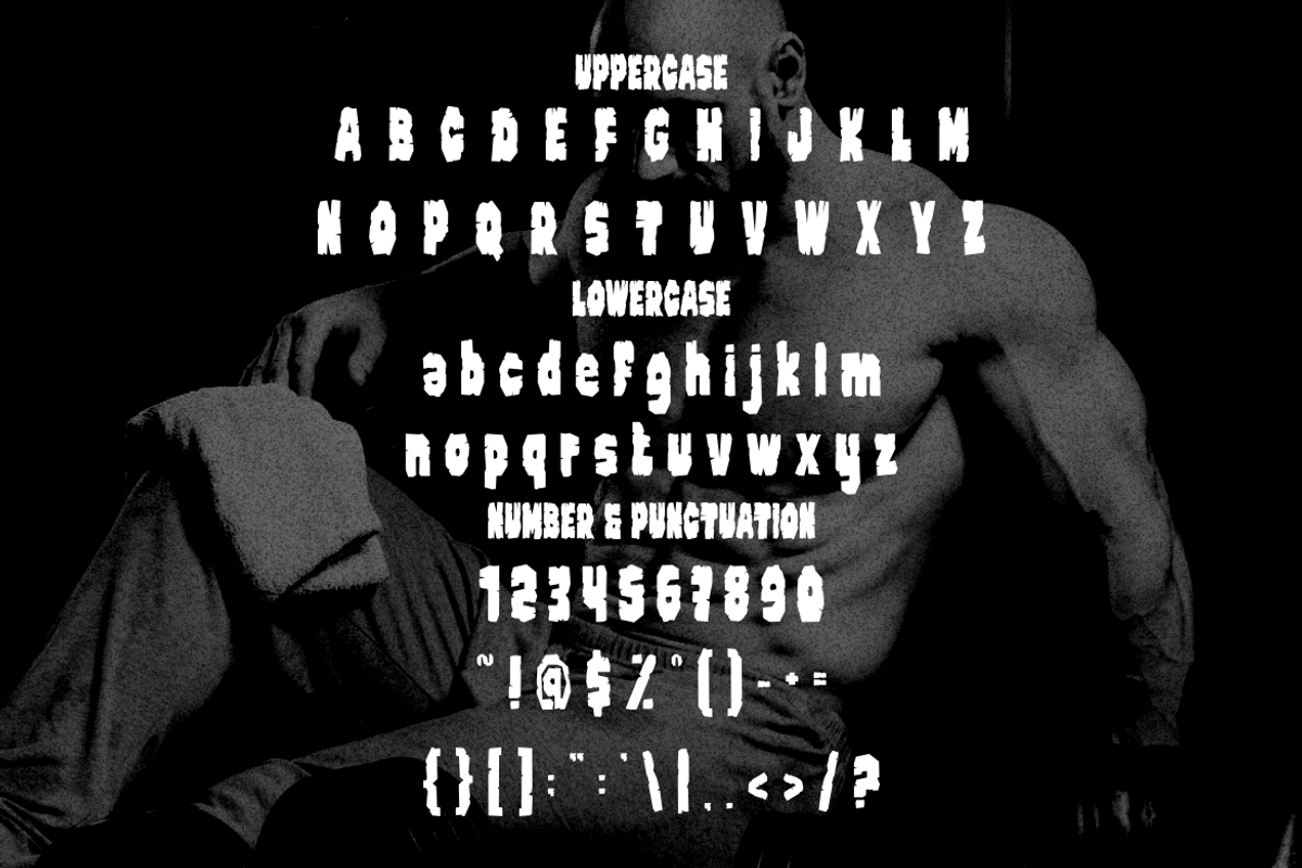 Stone Muscle Rock Stone Font, a Font by PutraCetol Studio (Photo 5 of 5)