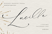Lucille Wedding Calligraphy Font, a Script Font by Mila Garret (Thumbnail 1 of 13)