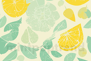 1950's Lemons Seamless Pattern