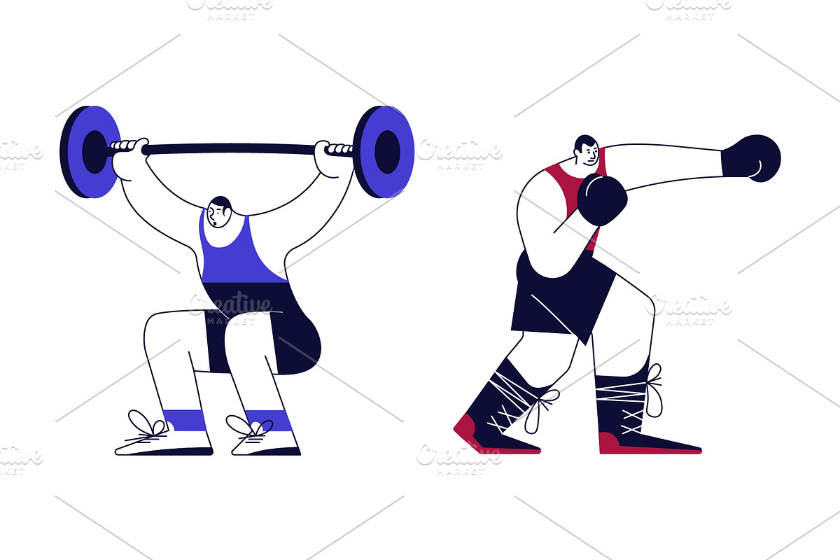 Competitive Sport Players Pack, an Illustration by Lucky Shop (Photo 7 of 12)