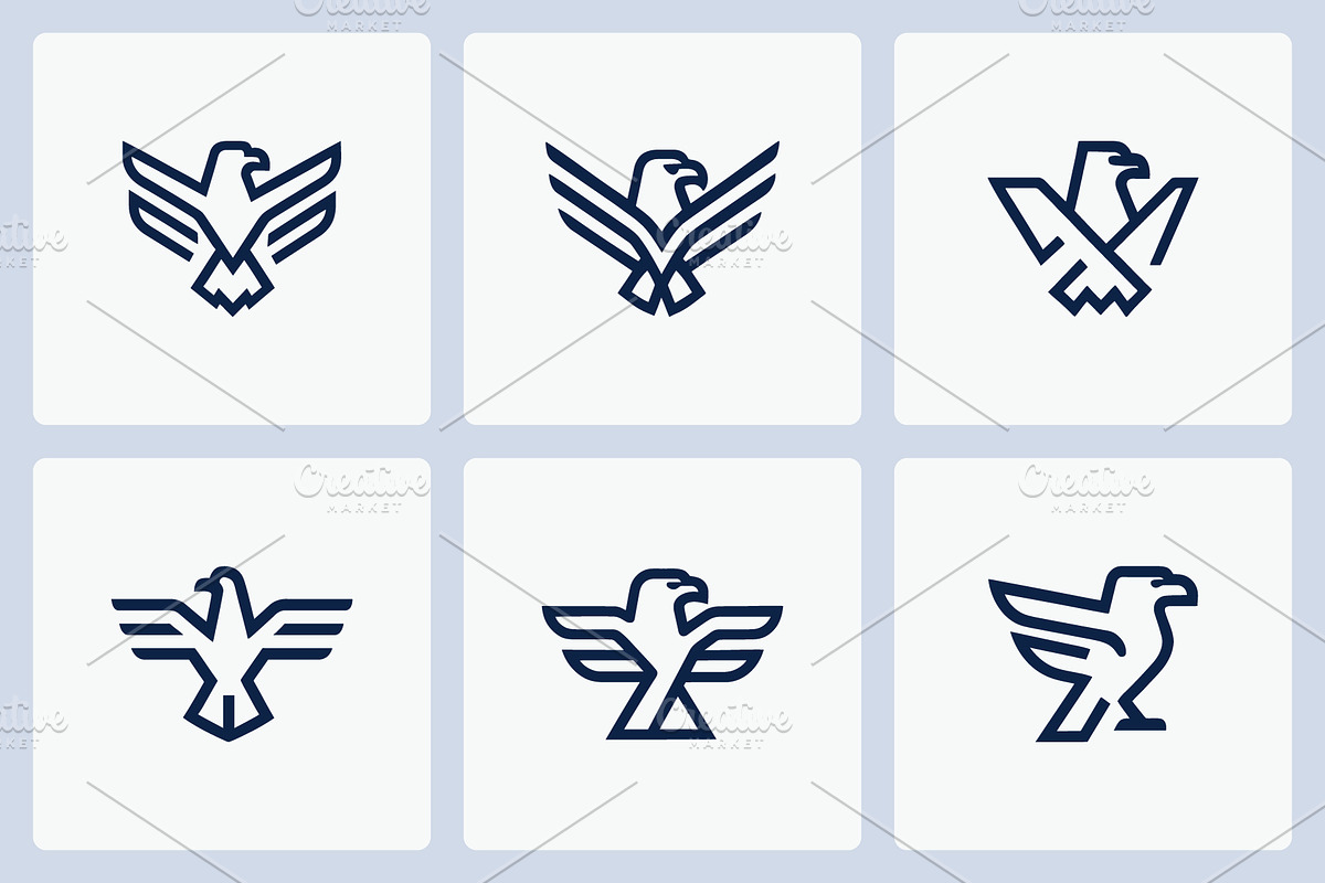 Minimalist eagle logos, a Branding & Logo Template by Vectorium Studio (Photo 1 of 2)