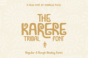 Karere - Handwritten Tribal Font, a Handwritten Font by AndrewPixelType (Thumbnail 1 of 14)