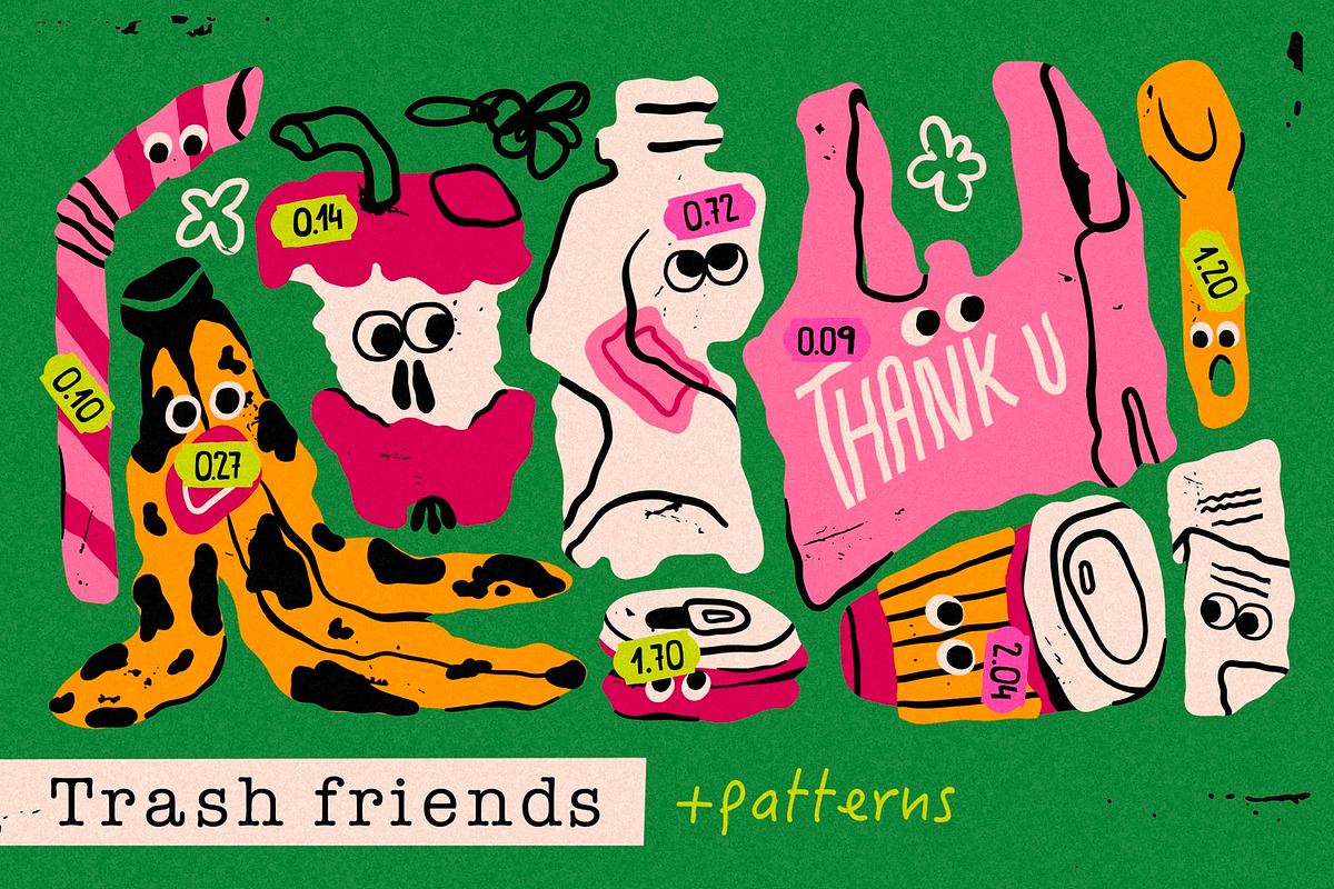 Trash friends, an Object Illustration by Twisted Tail (Photo 1 of 7)