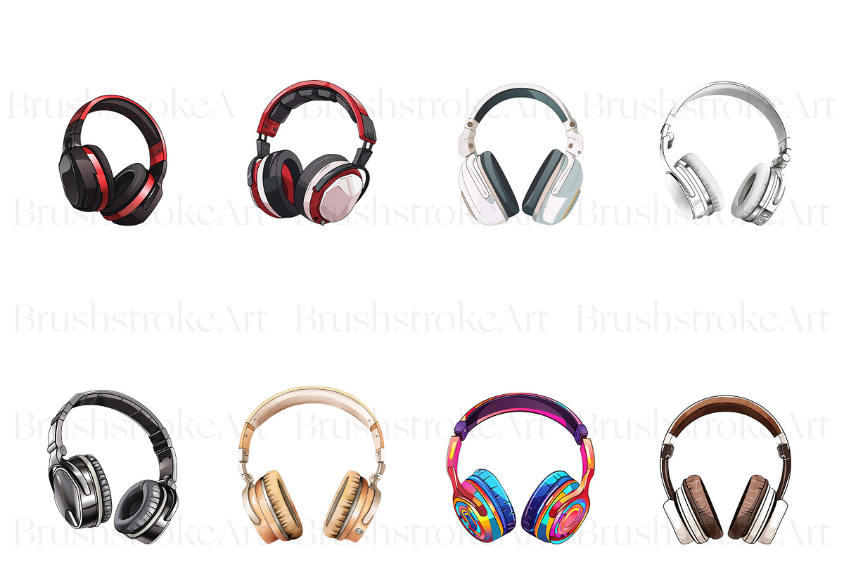 Headphone Clipart, Headphone PNG, an Object Illustration by BrushstrokeArtGB (Photo 3 of 9)