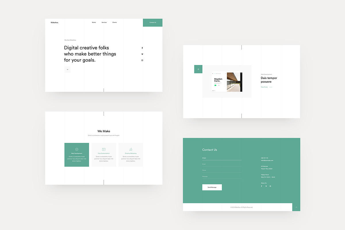 MakeAxe — Portfolio Landing Page, a Landing Page Template by artemmashirov (Photo 3 of 3)