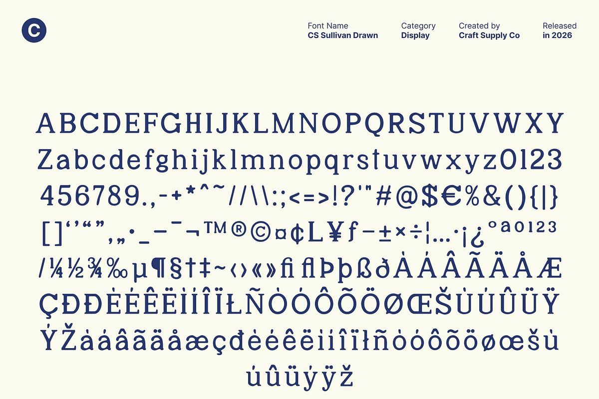 CS Sullivan Drawn, a Serif Font by Craft Supply Co. (Photo 8 of 8)