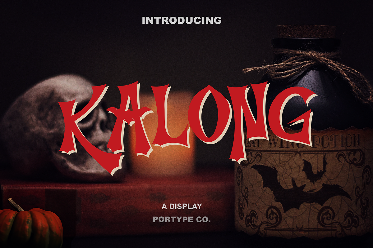 Kalong - Halloween font, a Blackletter Font by portype (Photo 1 of 5)