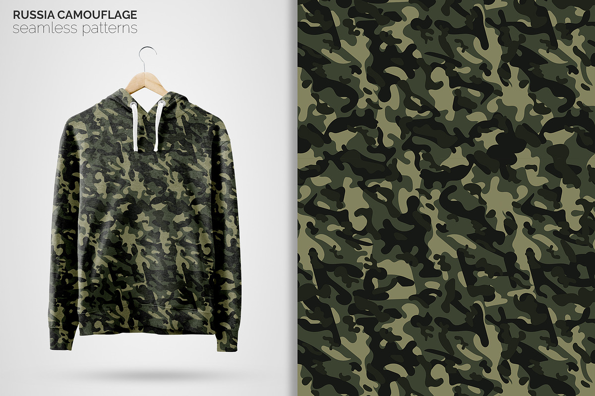 Russia Camouflage Seamless Patterns, a Pattern Graphic by 3Y_Design (Photo 5 of 6)