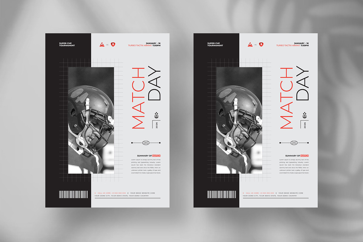Football Matchday flyer template, a Flyer Template by Tanmoy Topu (Photo 2 of 6)