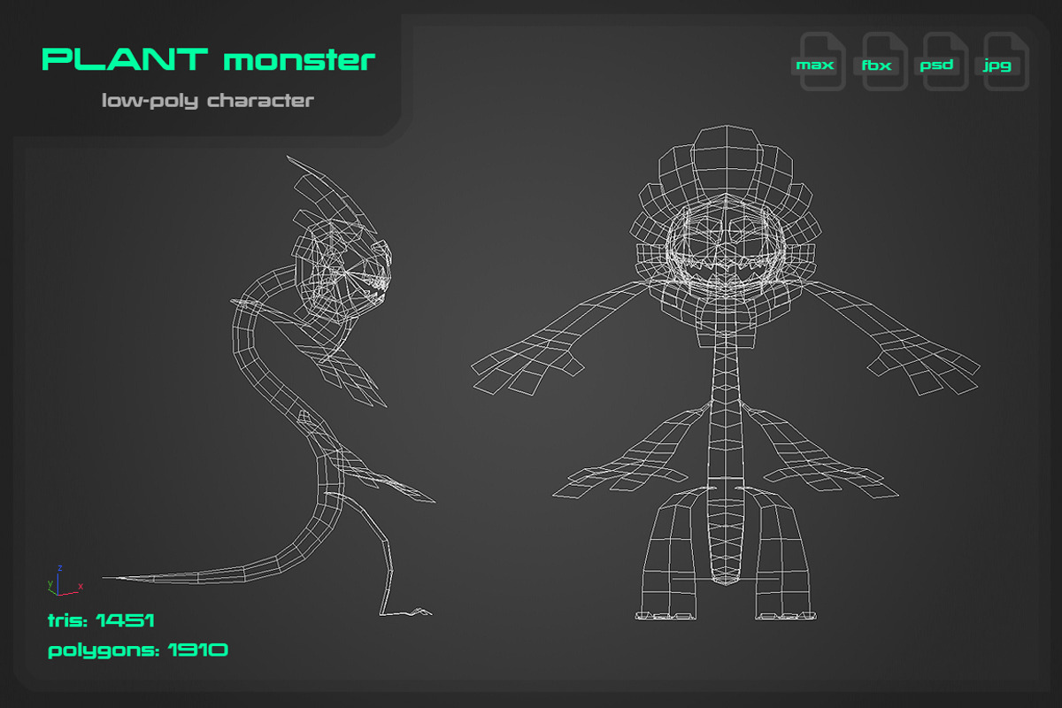 PLANT monster, a Characters & Person 3D Model by stallfish's art store (Photo 2 of 4)