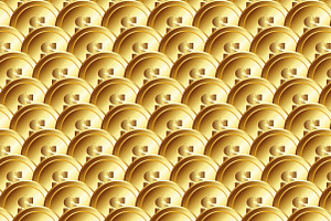 Golden coins pattern