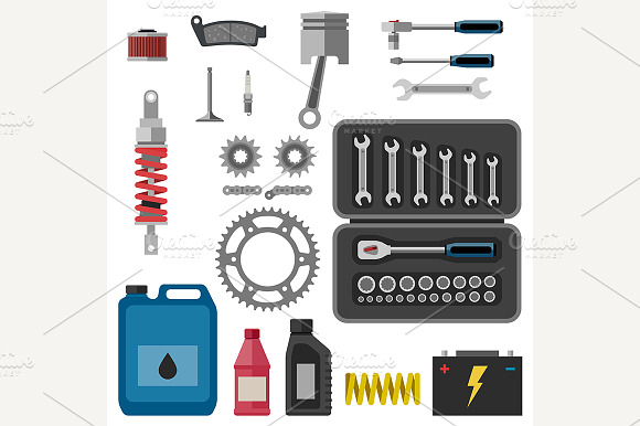 Moto Parts With Tools