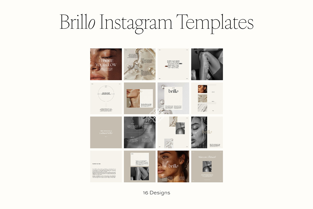 Brillo Instagram Canva Templates, a Social Media Template by Alubia design (Photo 1 of 7)