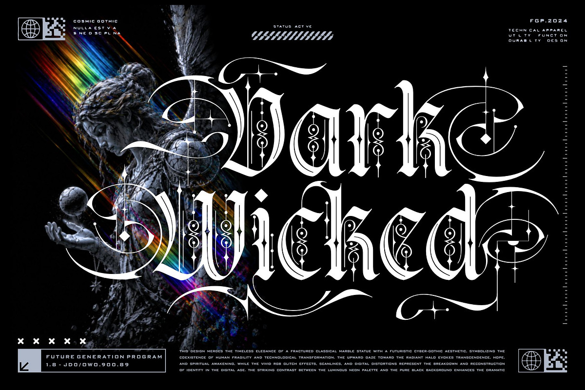 Kraken Gothic Typeface, a Blackletter Font by alit design (Photo 4 of 20)