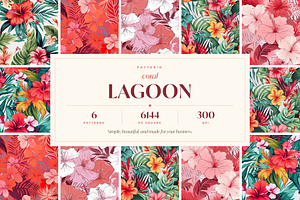Coral Lagoon Hibiscus Florals