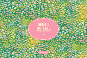 Flower Field Seamless Pattern