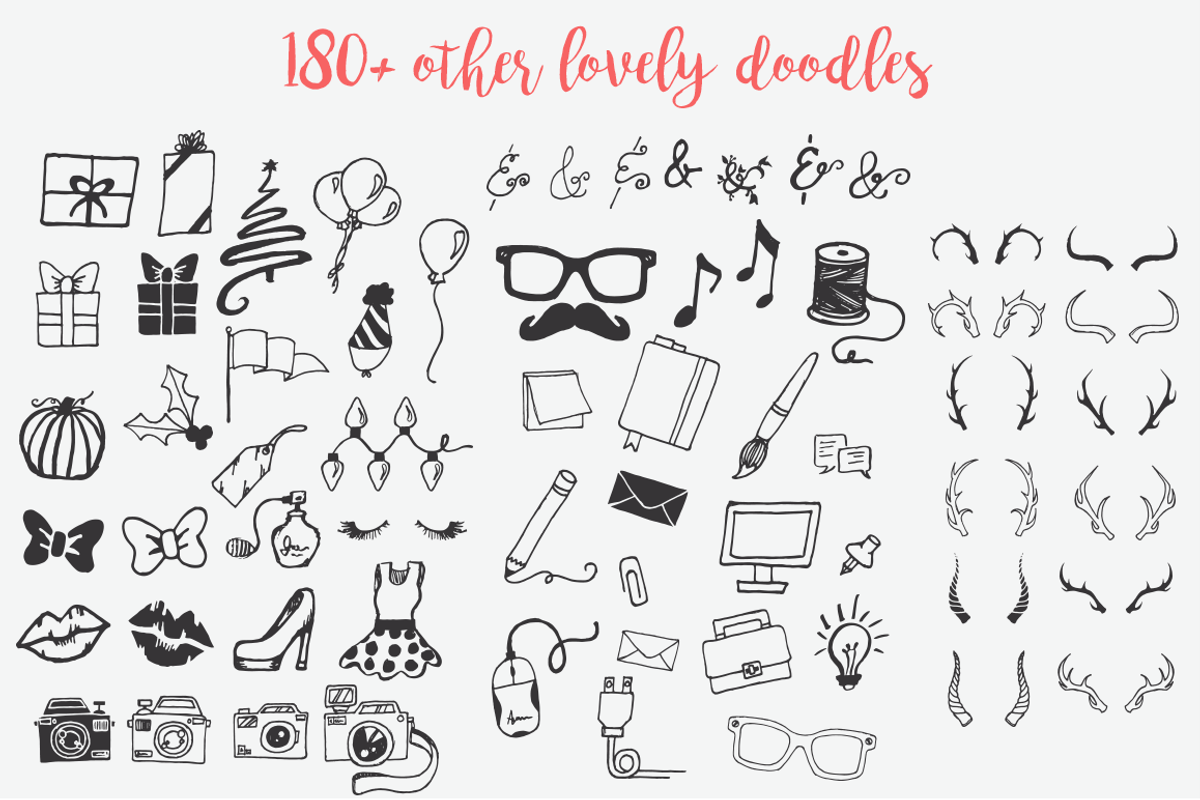 Big Hand Drawn Logo Kit, a Branding & Logo Template by Brandi Lea Designs (Photo 21 of 32)