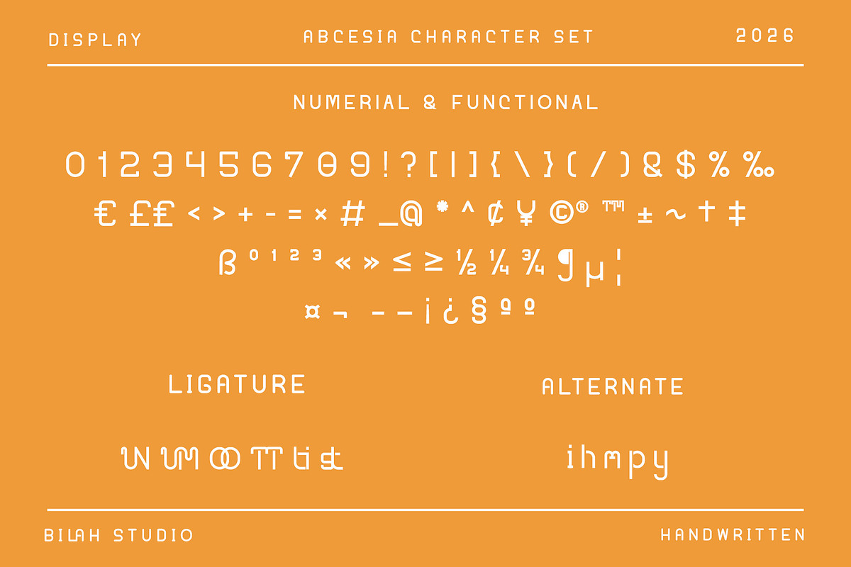 Abcesia - Display Vintage, a Sans Serif Font by Bilahstudio (Photo 9 of 11)