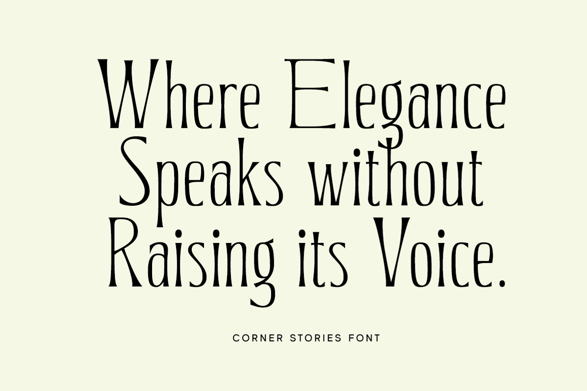 Corner Stories Contrast Serif, a Script Font by Letterhend Studio (Photo 2 of 11)