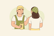 People with Matcha Illustration, an Object Graphic by Jump Studio (Thumbnail 11 of 12)