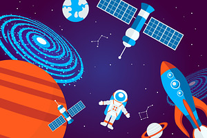 Outer Space Background, Vector