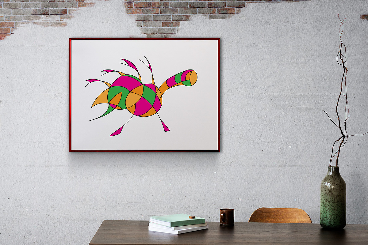 Abstract painting of a turtle, an Animal Illustration by DutchDigitalDesign (Photo 1 of 2)