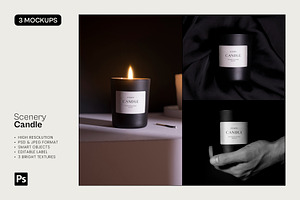 Scenery Candle - 3 Mockups