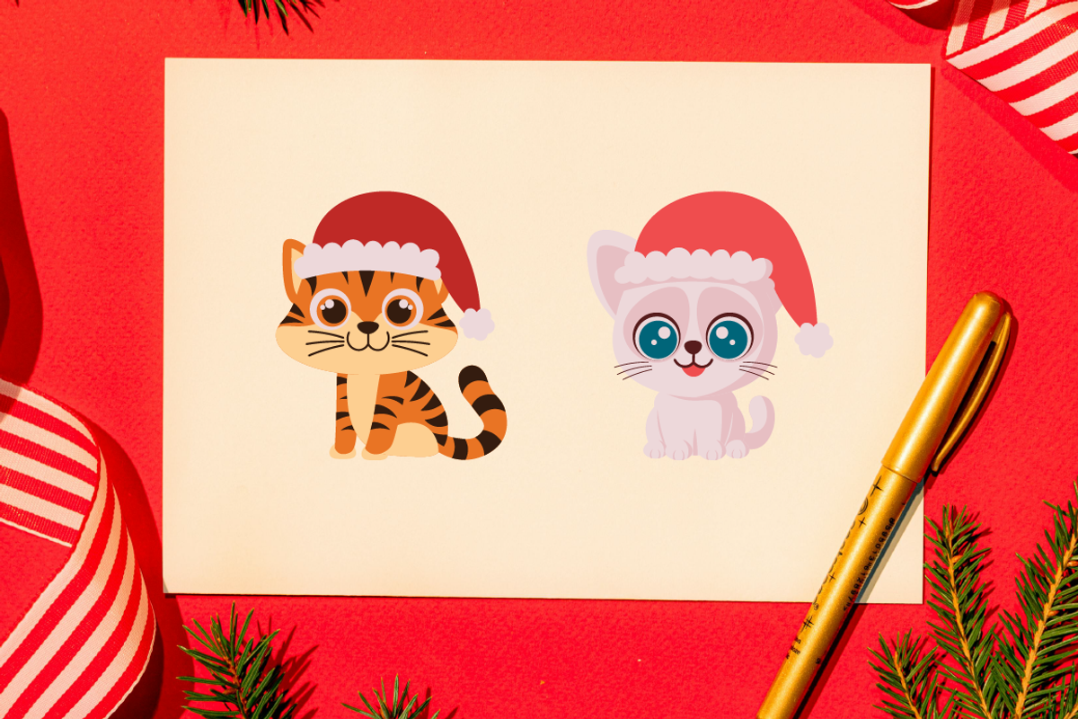 9 Cute Pet Wearing Santa Hat, an Illustration by jongcreative (Photo 4 of 4)