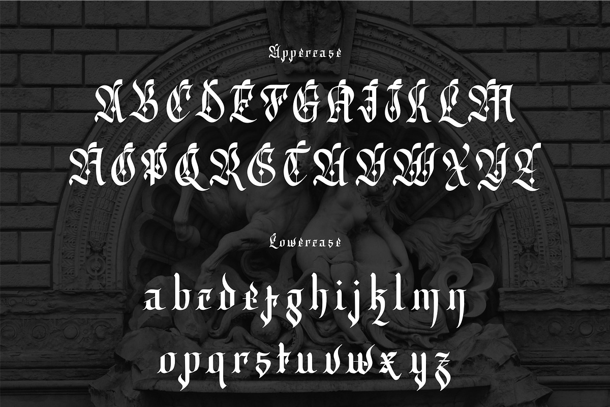 Ribeth - A Simple Blackletter Typefa, a Blackletter Font by zamjumps (Photo 7 of 9)