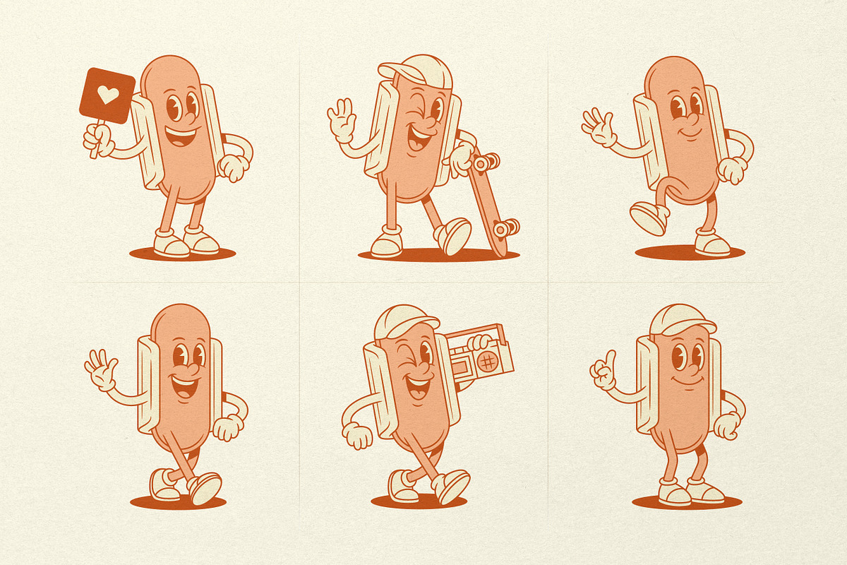 Hot Dog Cartoon Mascot Character, a Food Illustration by Vasya Kobelev (Photo 5 of 7)