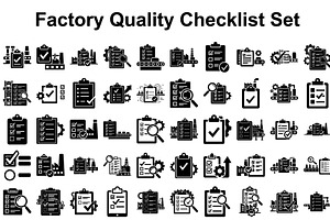 Factory Quality Checklist Silhouette, a Graphic by hafijul