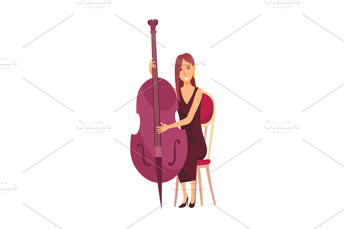 A woman is seated comfortably in a, an Illustration by the8monkey
