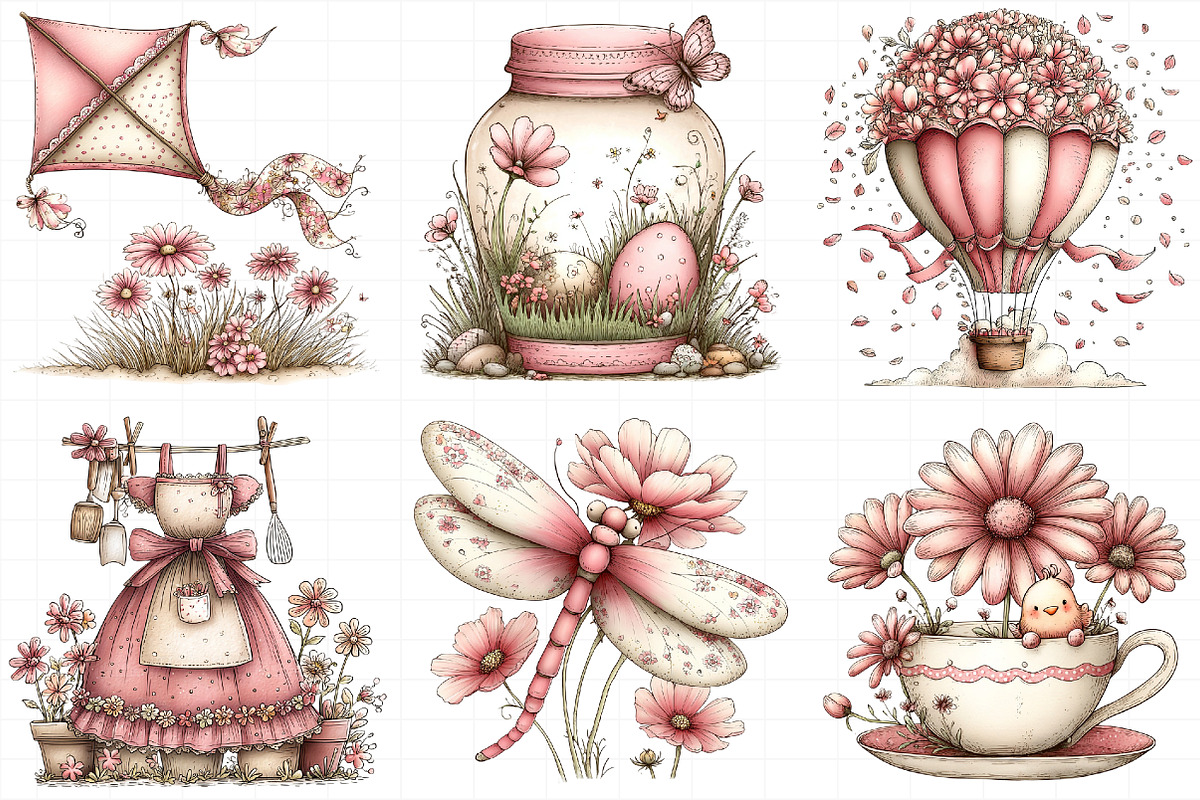 Whimsical Spring Clipart, an Illustration by Daily.Designs (Photo 7 of 8)