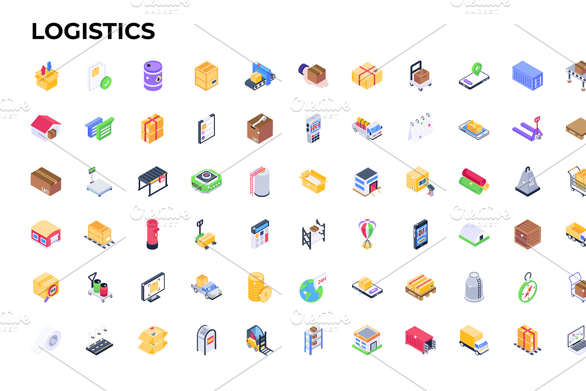 2500+ Isometric Icons, an Icon by Brickclay