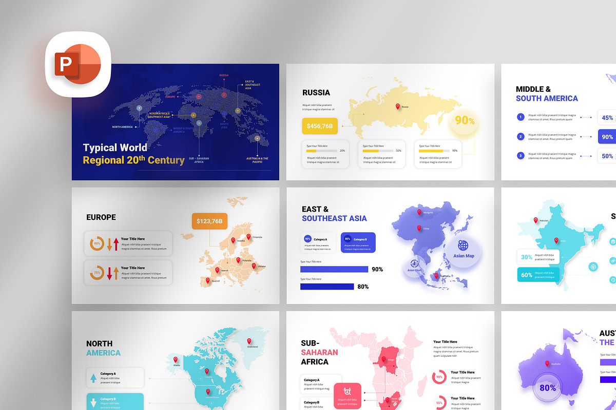 Typical World Regional 20th Century, a Presentation Template by Digitcase x Wealthwells