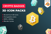 3D Crypto Badges Vol 1, an Object 3D Model by PNHD (Thumbnail 1 of 2)