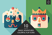 Magic adventures flat square icons, an Icon by Yury Velikanov (Thumbnail 1 of 3)