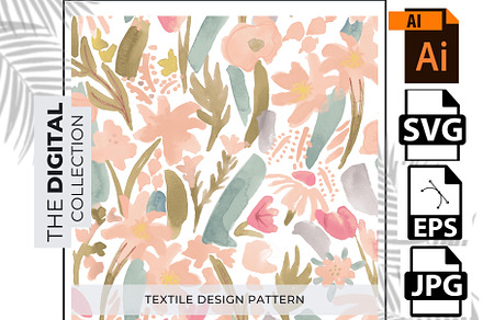 Seamless pattern with leaves.