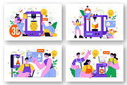 10 3D Printing Workshop Illustration, a Technology Illustration by denayunebgt (Thumbnail 3 of 4)