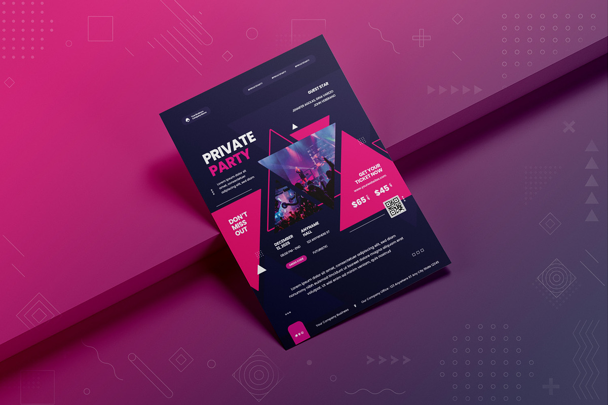 Purple Party Invitation, an Invitation Template by Fannan Studio (Photo 2 of 2)