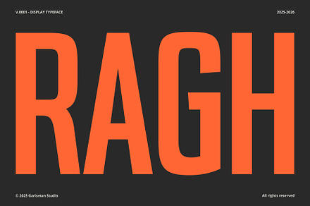 GR RAGH - Condensed Display Typeface