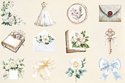 Watercolor White Wedding Bundle, an Illustration by Pixels.Craft (Thumbnail 2 of 5)