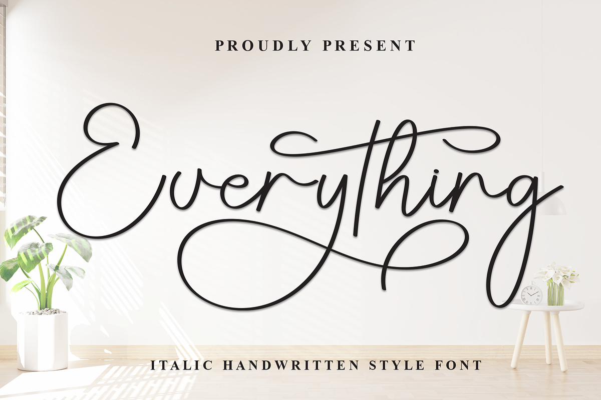 Everything | Script Font, a Handwritten Font by Scratchones (Photo 1 of 9)
