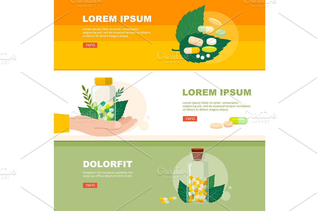 Pills and drugs. natural herbal, an Object Illustration by Onyx