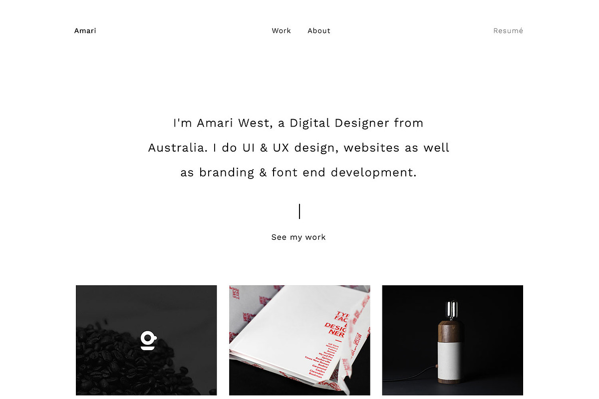 Amari - Behance Portfolio template, a HTML Template by Omnify (Photo 2 of 2)