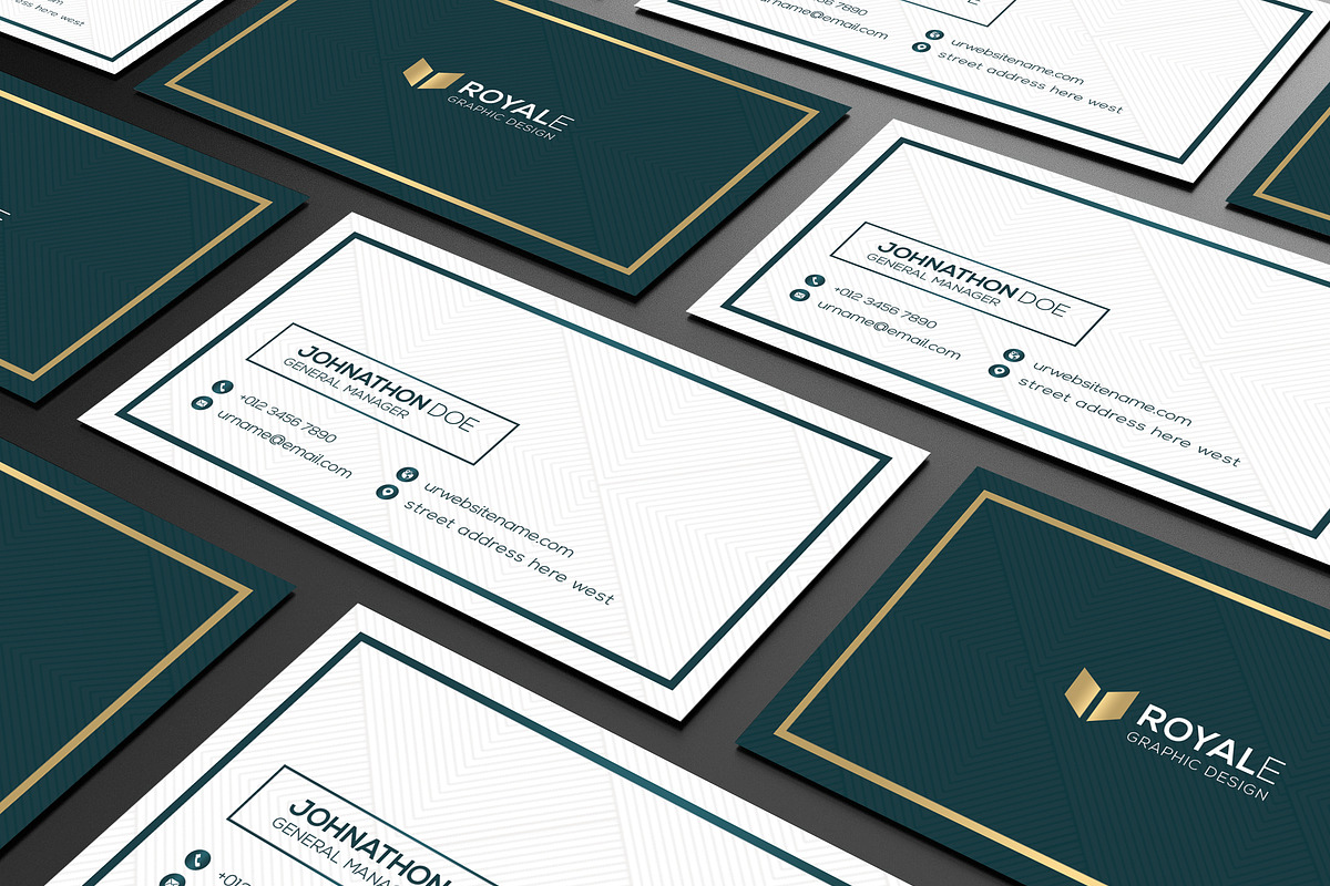 Royale Business Card, a Business Card Template by Creative_Arts (Photo 1 of 3)